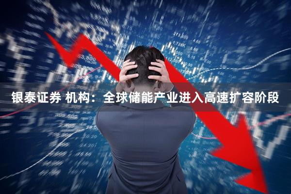 银泰证券 机构：全球储能产业进入高速扩容阶段