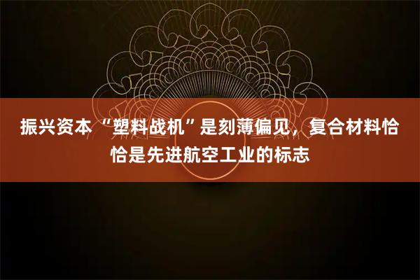 振兴资本 “塑料战机”是刻薄偏见，复合材料恰恰是先进航空工业的标志